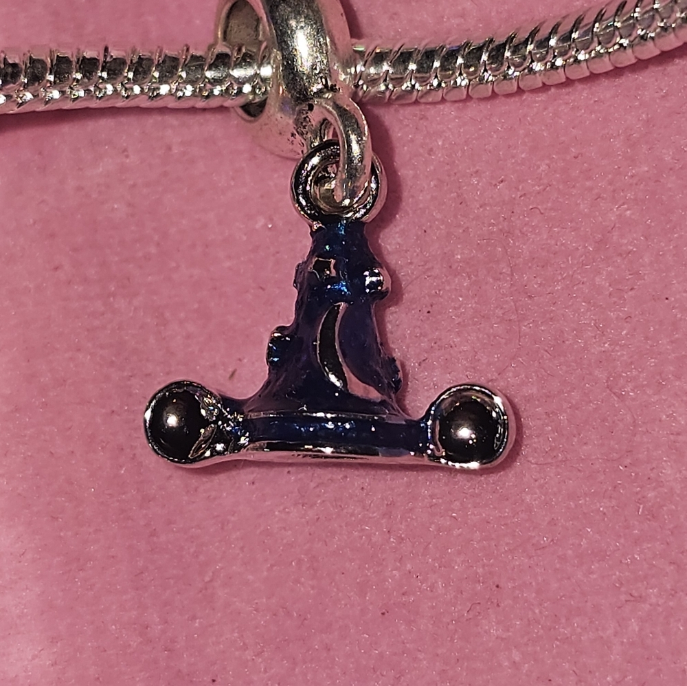 Silver Witch Hat Charm Bracelet Dangle